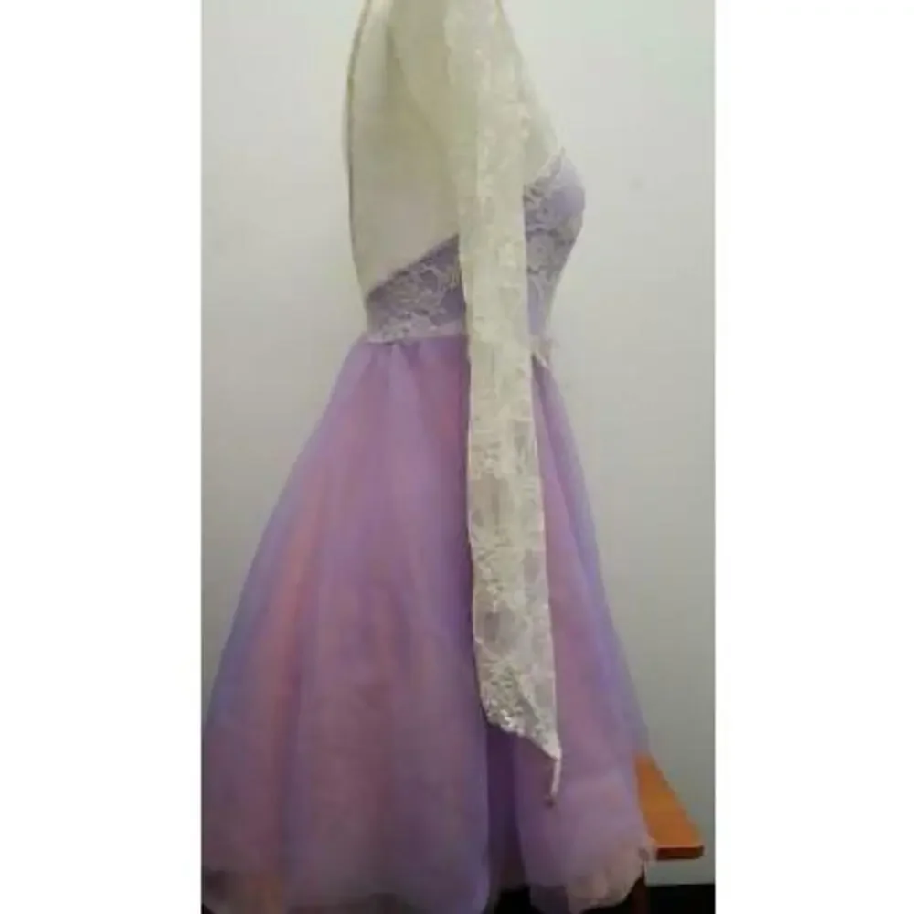 Pre-Owned Dance Costume Gallery 14281 Small Child Purple Dress Lyrical Rhinesto